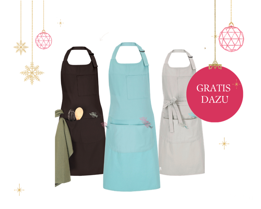 Kochschürzen in drei Farben